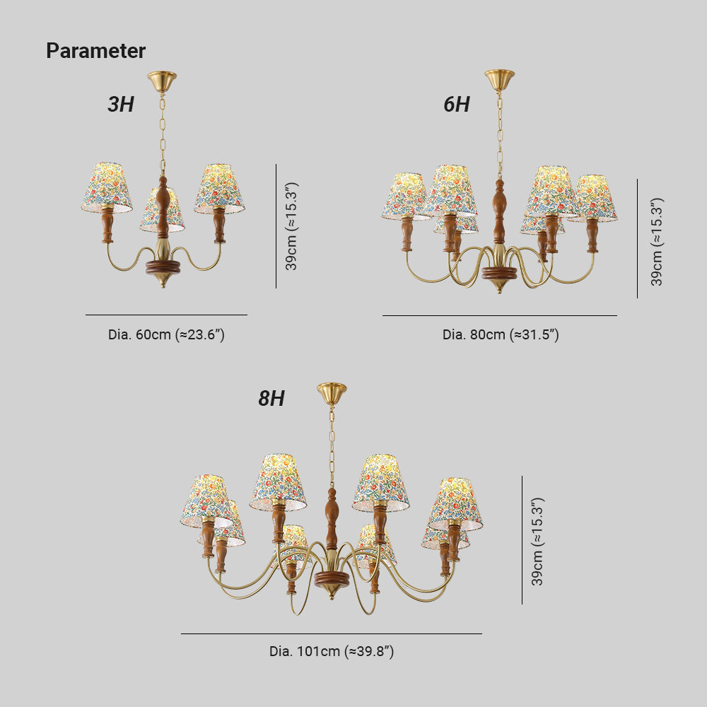 Cassian Chandelier Flower Fabric