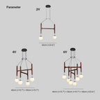 Terra Chandelier Geometric Wood