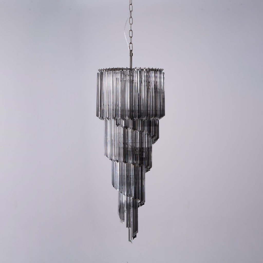 Aurora Chandelier Smoked Glass Spiral