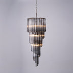 Aurora Chandelier Smoked Glass Spiral