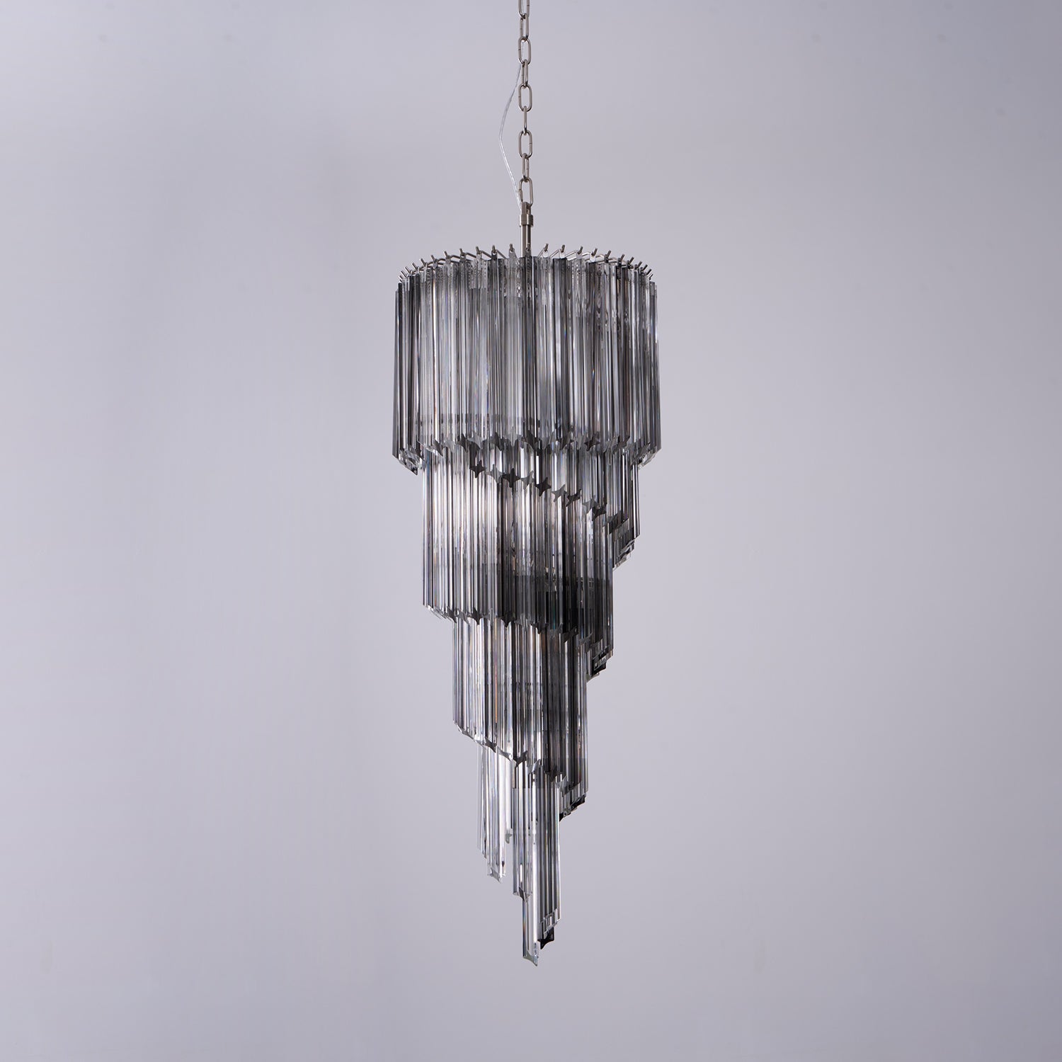 Aurora Chandelier Smoked Glass Spiral