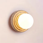 Dahlia Round Wall Lamp Travertine