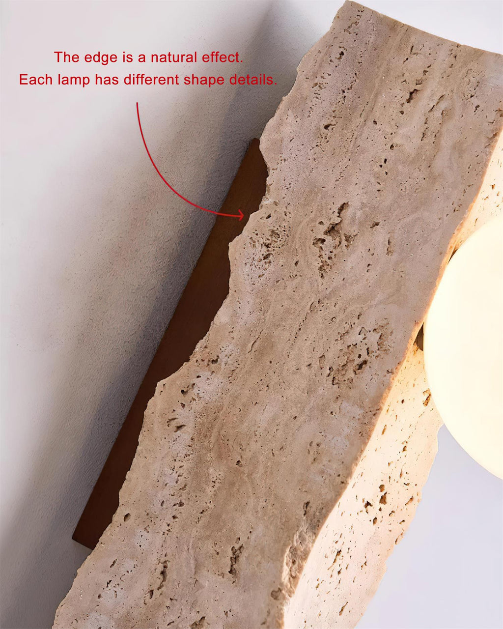 Obrio Travertine Wall Lamp