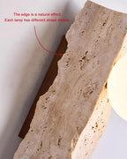 Obrio Travertine Wall Lamp