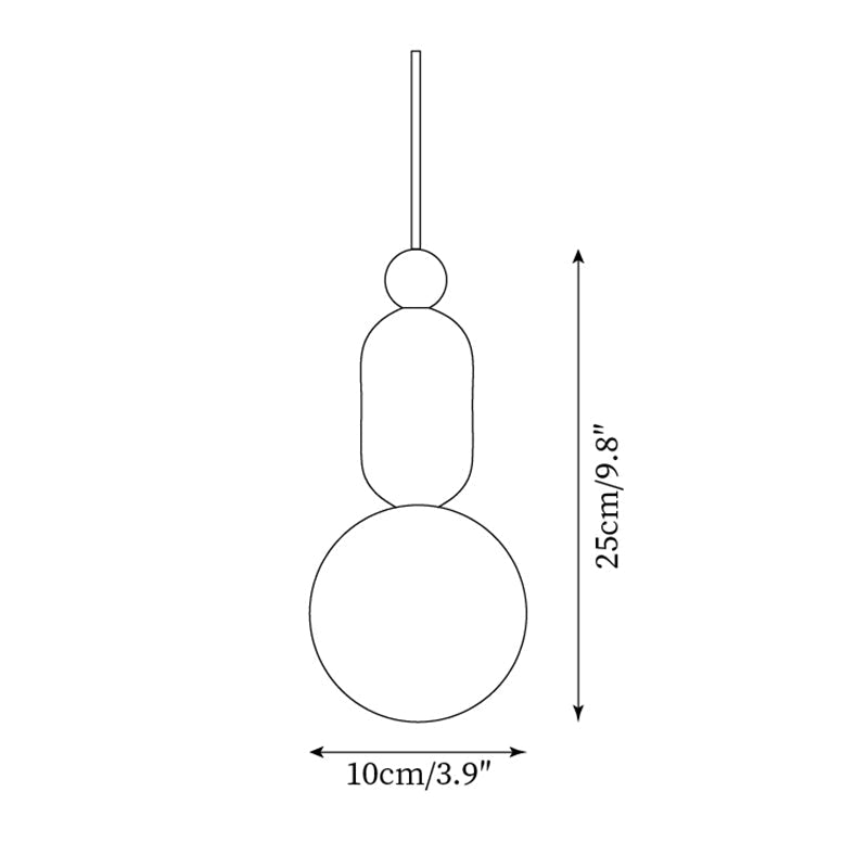 Gavon Glass & Travertine Pendant Lamp