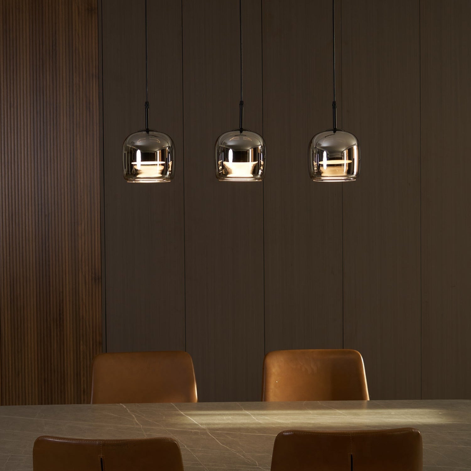June Minimalist Pendant Light Glass Smoke Gray
