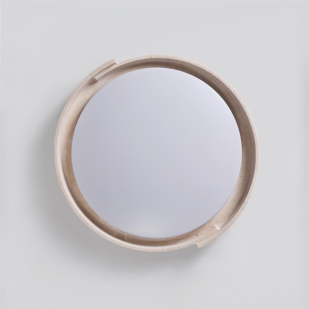 Juvio Minimalist Round Travertine Ceiling Light