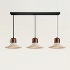 Ritta Pendant Light  Trumpet  Shape Travertine
