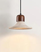 Ritta Pendant Light  Trumpet  Shape Travertine