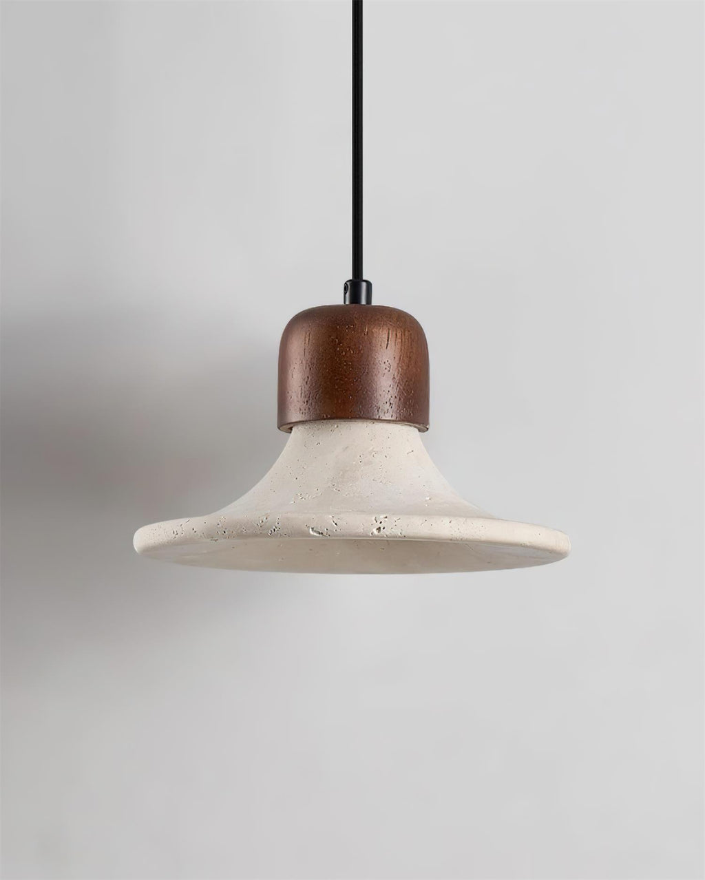 Ritta Pendant Light  Trumpet  Shape Travertine