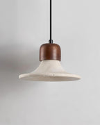 Ritta Pendant Light  Trumpet  Shape Travertine