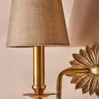 Violet Indoor Wall Lamp Floral Backplate Fabric