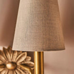Violet Indoor Wall Lamp Floral Backplate Fabric