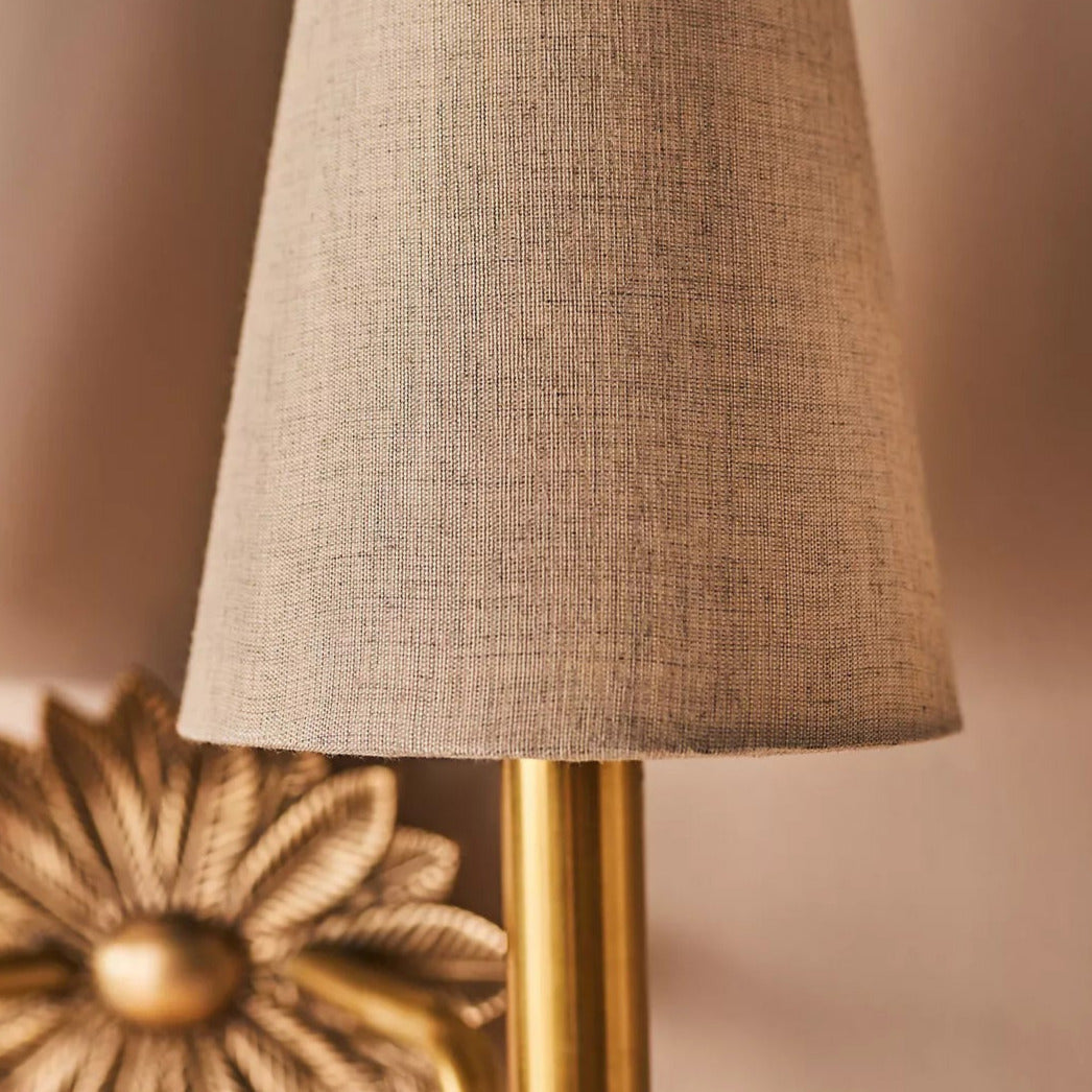 Violet Indoor Wall Lamp Floral Backplate Fabric