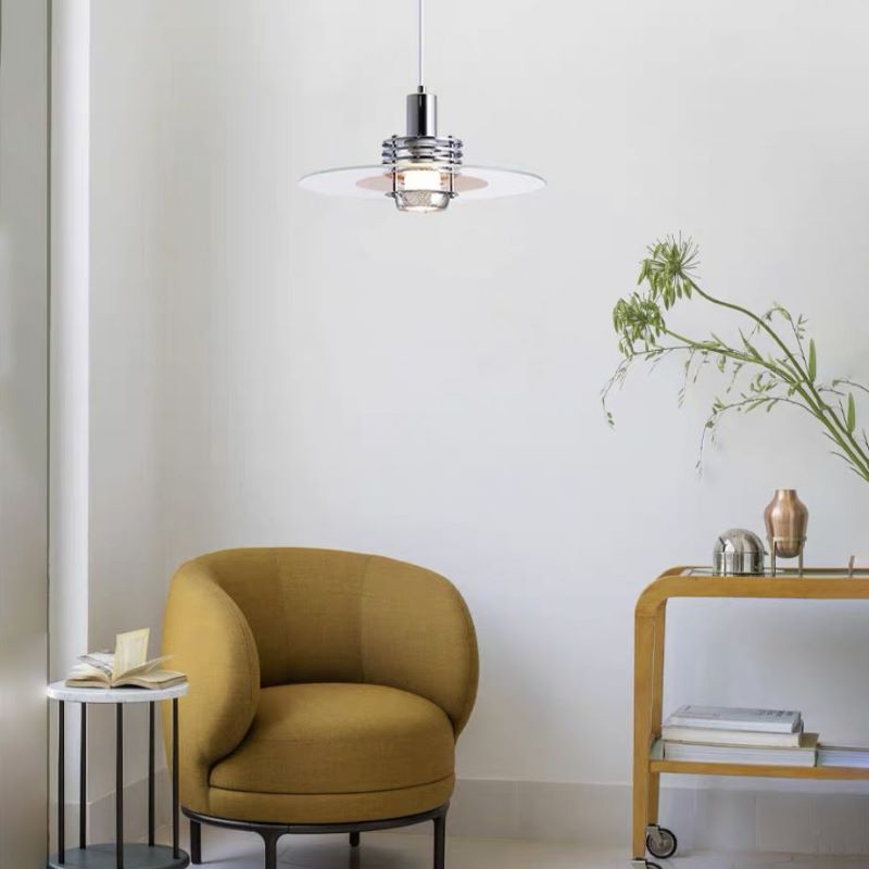 Valentina Minimalism LED Pendant Light Metal/Glass/ Bedroom
