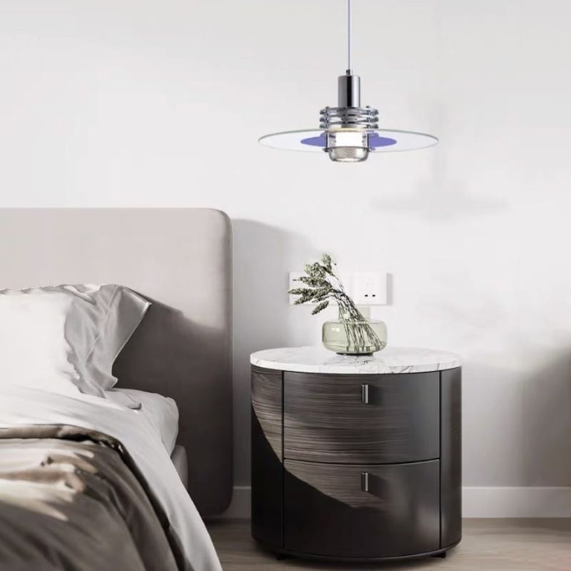 Valentina Minimalism LED Pendant Light Metal/Glass/ Bedroom
