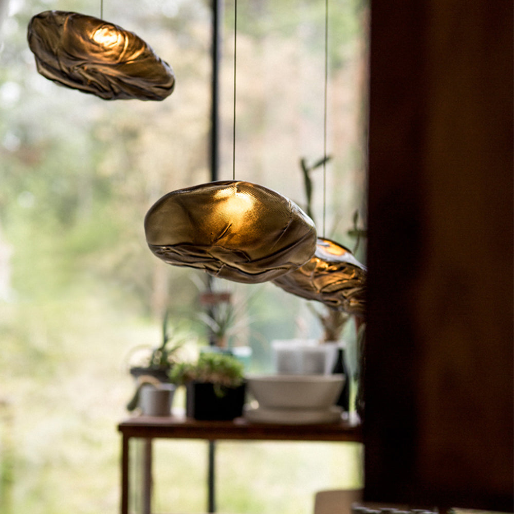 Avi Minimalist Spherical Glass Pendant Light, 3 Colour