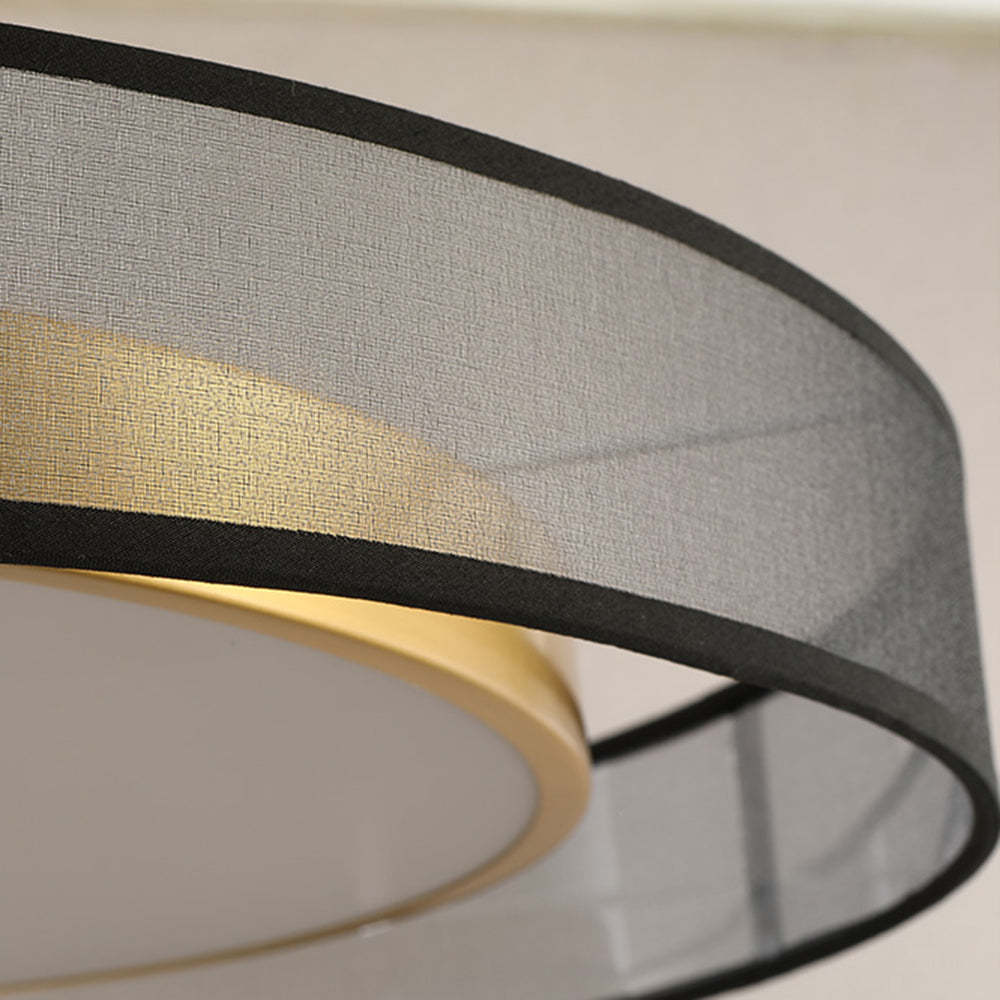 Arisha Nordic Modern Round LED Flush Mount Ceiling Light, Gold Copper