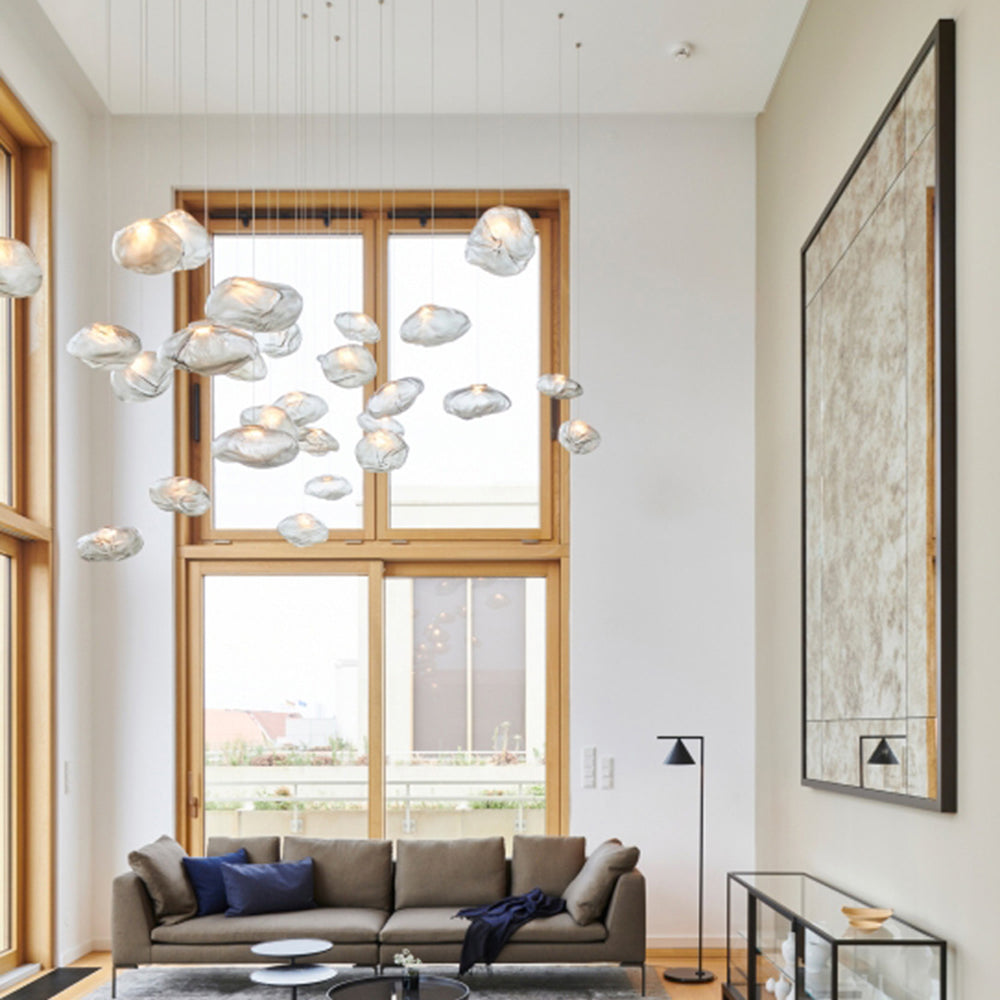 Avi Minimalist Spherical Glass Pendant Light, 3 Colour