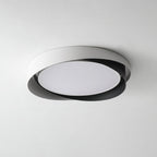 Arisha Modern Geometric Metal/ Flush Mount Ceiling Light, White/Gold