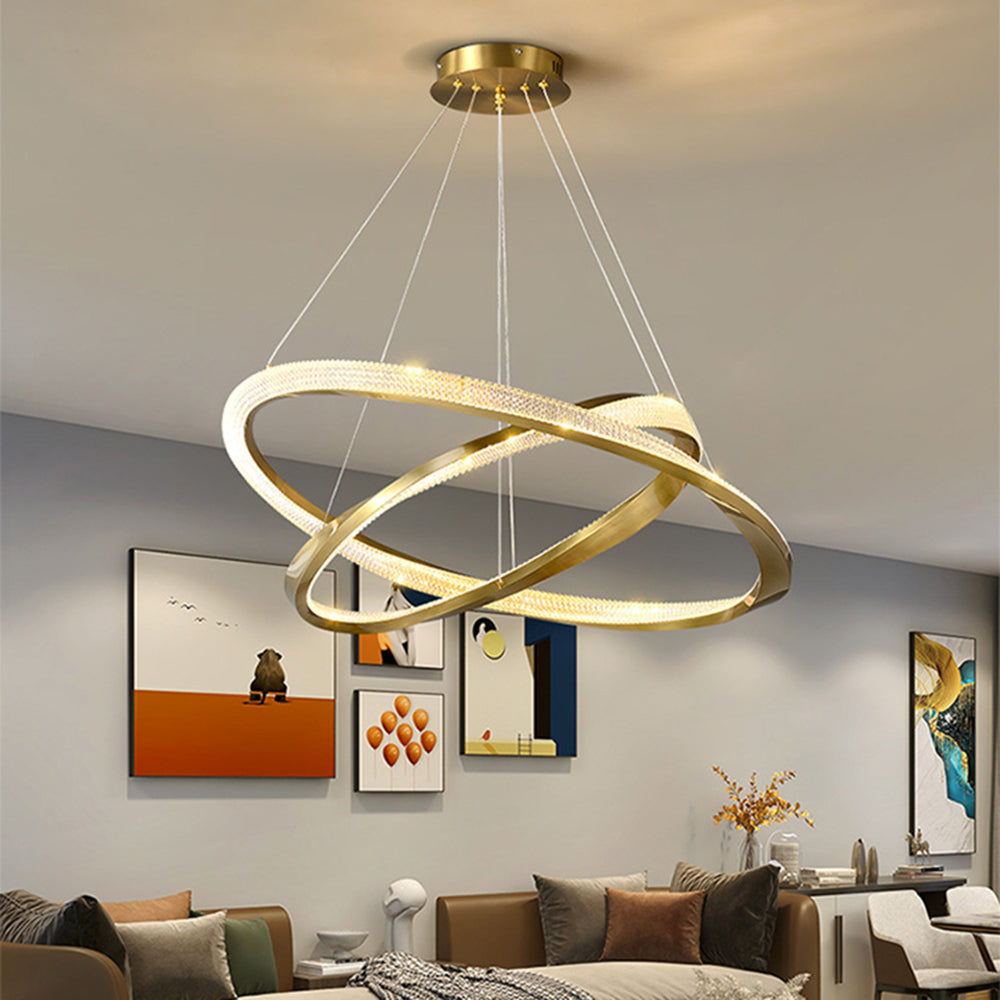Arisha Minimalist Ring Spiral Shape  Pendant Light,Gold