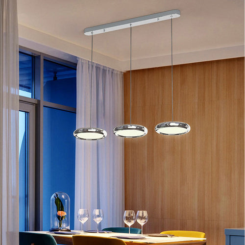 Arisha Minimalist Circular Metal Pendant Light,Silver/Gold/Rose Gold