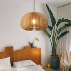 Muto Pumpkin Pendant Light, Wood