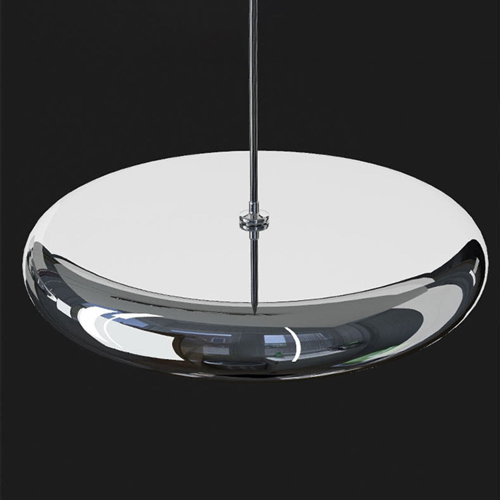 Arisha Minimalist Circular Metal Pendant Light,Silver/Gold/Rose Gold