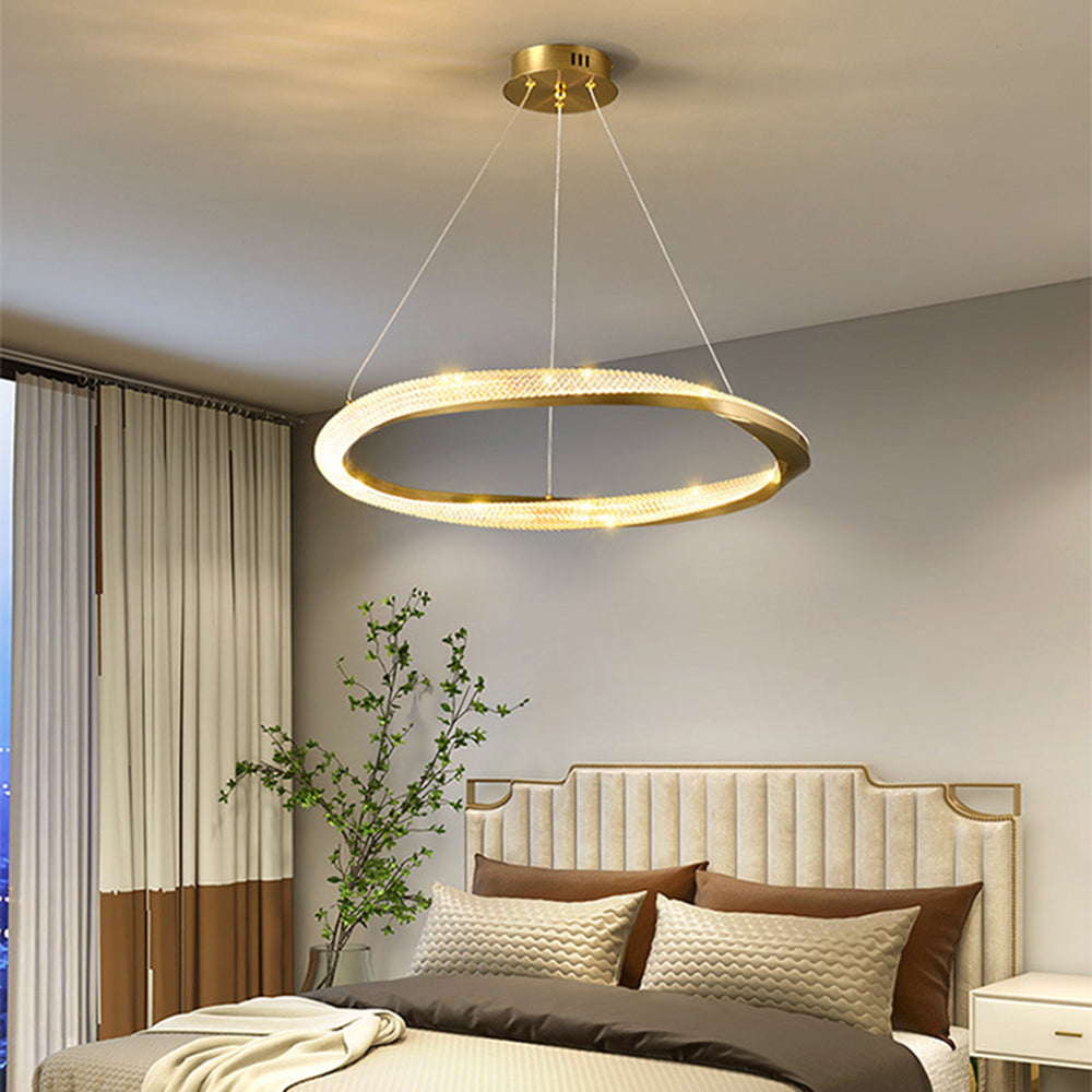 Arisha Minimalist Ring Spiral Shape  Pendant Light,Gold