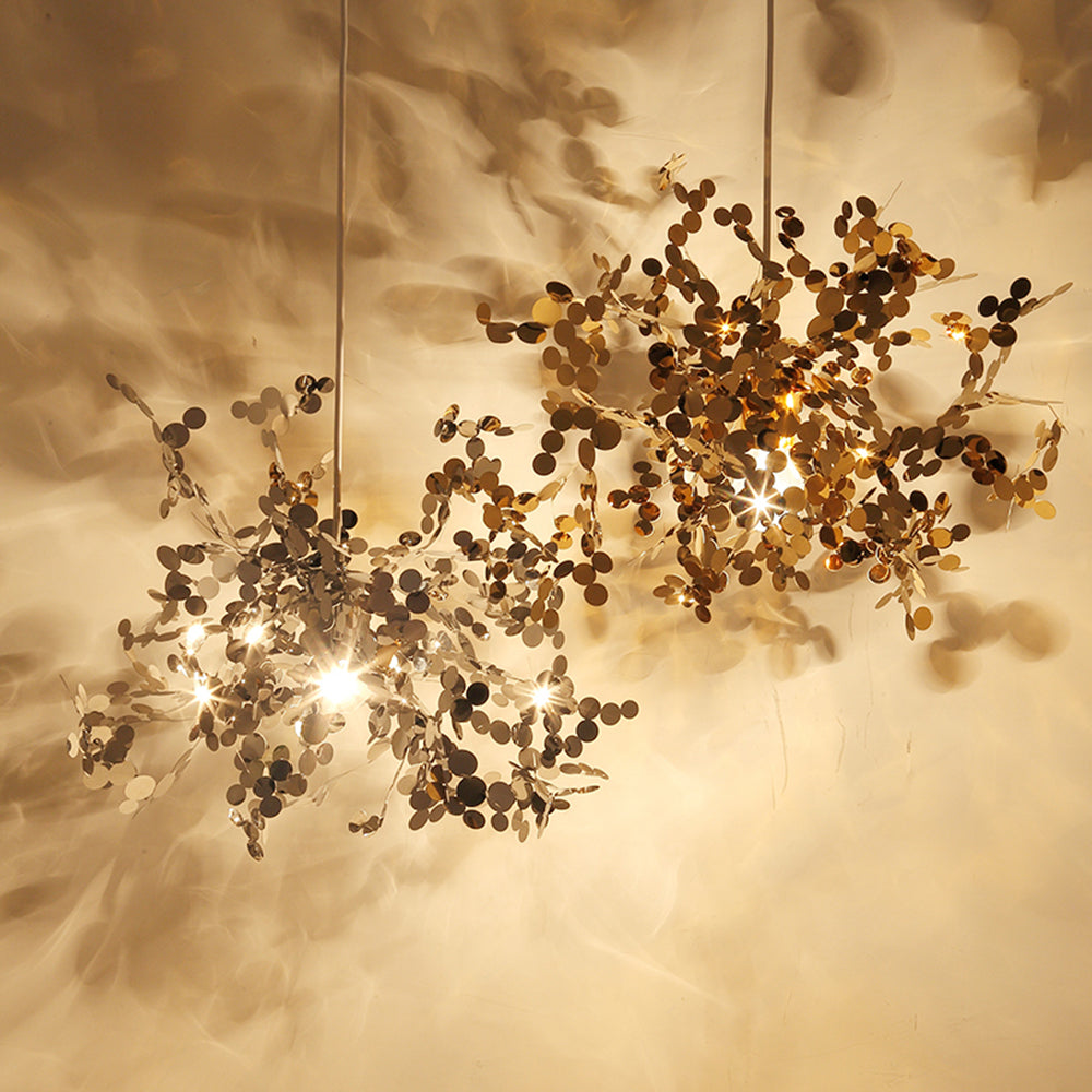 Olivia Artsy Classy Cluster Fireworks Pendant Light, Stainless steel