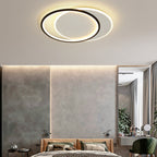 Arisha Modern Square/ Round Flush Mount Ceiling Light, Black with White