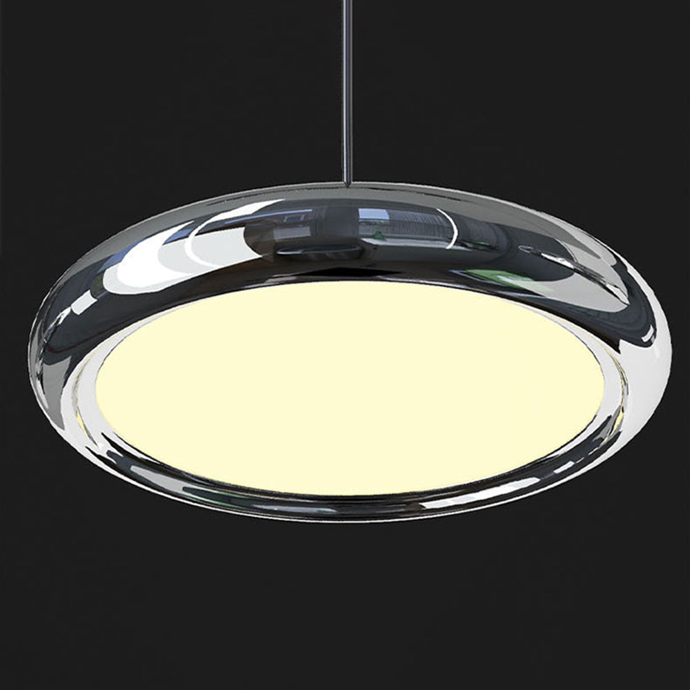 Arisha Minimalist Circular Metal Pendant Light,Silver/Gold/Rose Gold