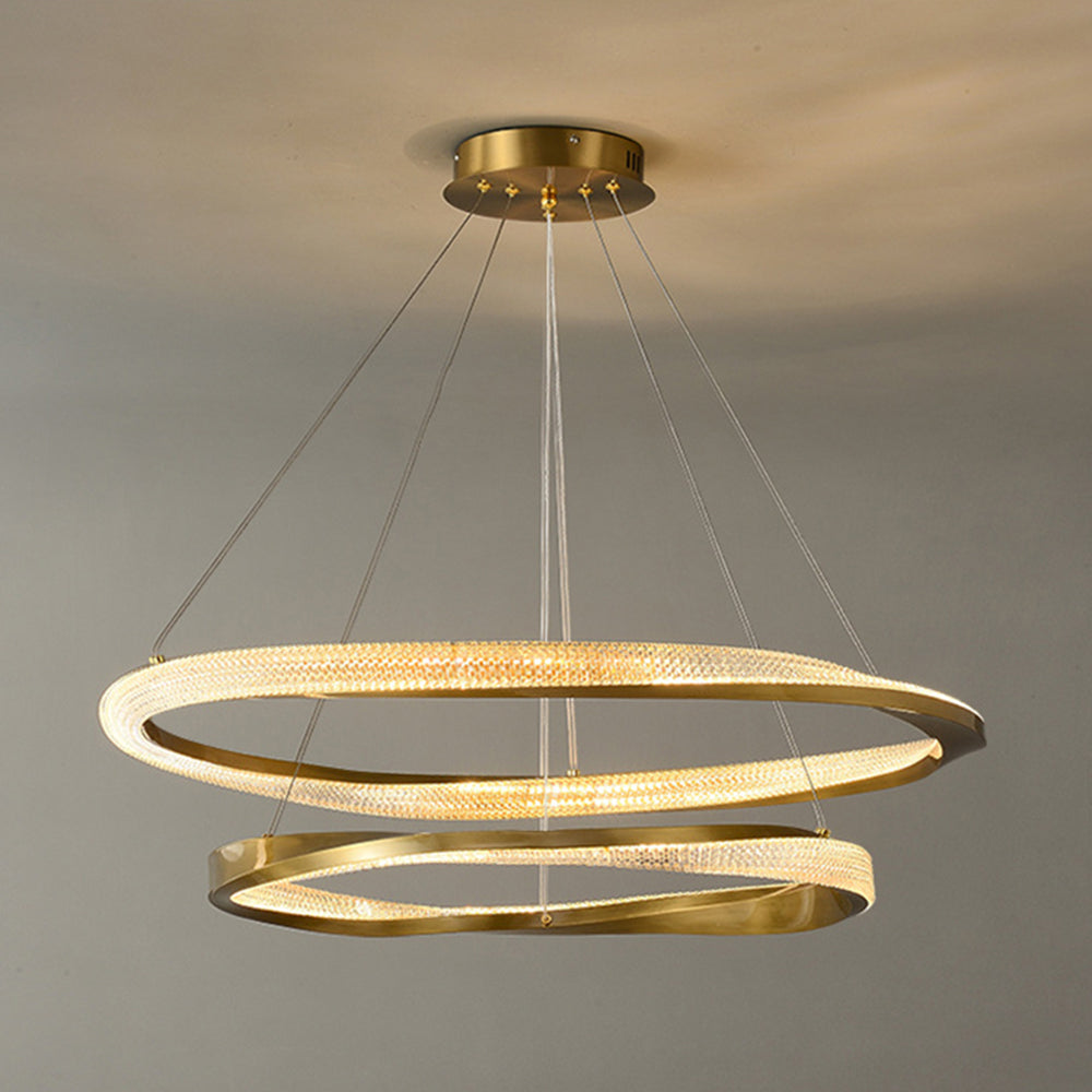 Arisha Minimalist Ring Spiral Shape  Pendant Light,Gold