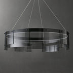 Arisha Modern Ring Metal Pendant Light, Black