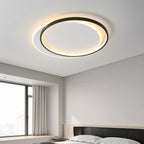 Arisha Modern Square/ Round Flush Mount Ceiling Light, Black with White