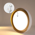 Arisha Modern Geometric Metal/ Flush Mount Ceiling Light, White/Gold