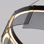 Arisha Modern Ring Metal Pendant Light, Black