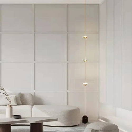 Arisha Full-Length Minimalist Linear Floor Lamp, 3 Bulbs