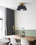 Ceiling Light Metal Canopy Modern Flush Mount Fixture Minimalist