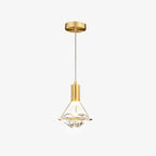 Elysianire Brass & Crystal Elegant Pendant Lamp