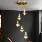 Elysianire Brass & Crystal Elegant Pendant Lamp