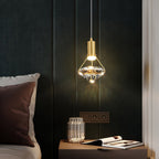 Elysianire Brass & Crystal Elegant Pendant Lamp