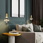 Elysianire Brass & Crystal Elegant Pendant Lamp