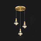 Elysianire Brass & Crystal Elegant Pendant Lamp