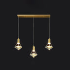 Elysianire Brass & Crystal Elegant Pendant Lamp