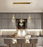 Elysianire Brass & Crystal Elegant Pendant Lamp