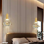 Elysianire Brass & Crystal Elegant Pendant Lamp