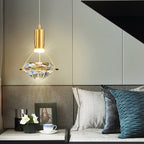Elysianire Brass & Crystal Elegant Pendant Lamp
