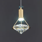 Elysianire Brass & Crystal Elegant Pendant Lamp