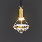 Elysianire Brass & Crystal Elegant Pendant Lamp